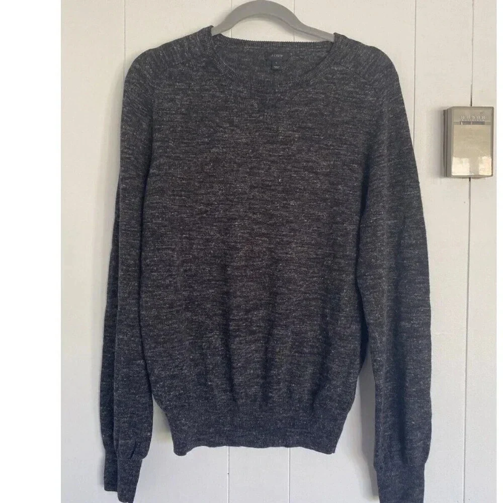 J.Crew Men's Sedona Gray Wool-blend Sweater Size Large